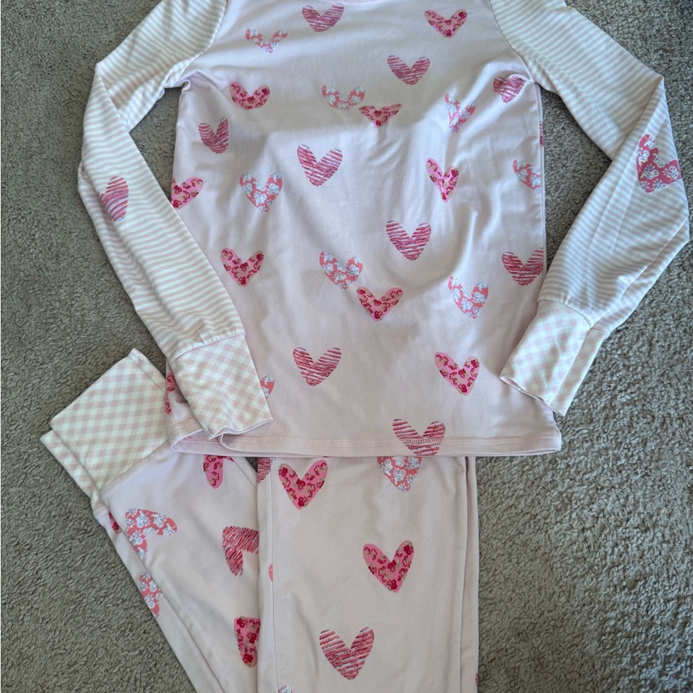 Matilda Jane Pink and White Heart Pajama Set
